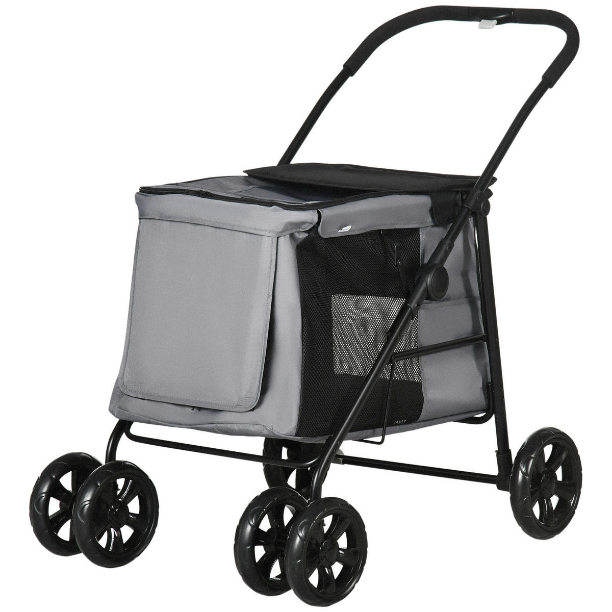 PawHut Hunde-Zubehör grau Polyester B/H/L: ca. 62x102x105 cm Hundewagen - grau (105,00/62,00/102,00cm) - PawHut