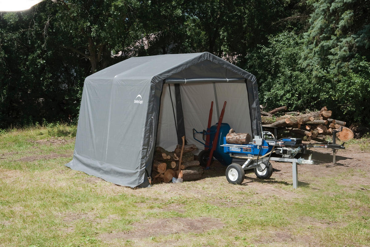ShelterLogic Gartenhaus Shed-in-a-Box grau B/H/L: ca. 300x240x300 cm Shed-in-a-Box - grau (300,00/300,00/240,00cm) - ShelterLogic