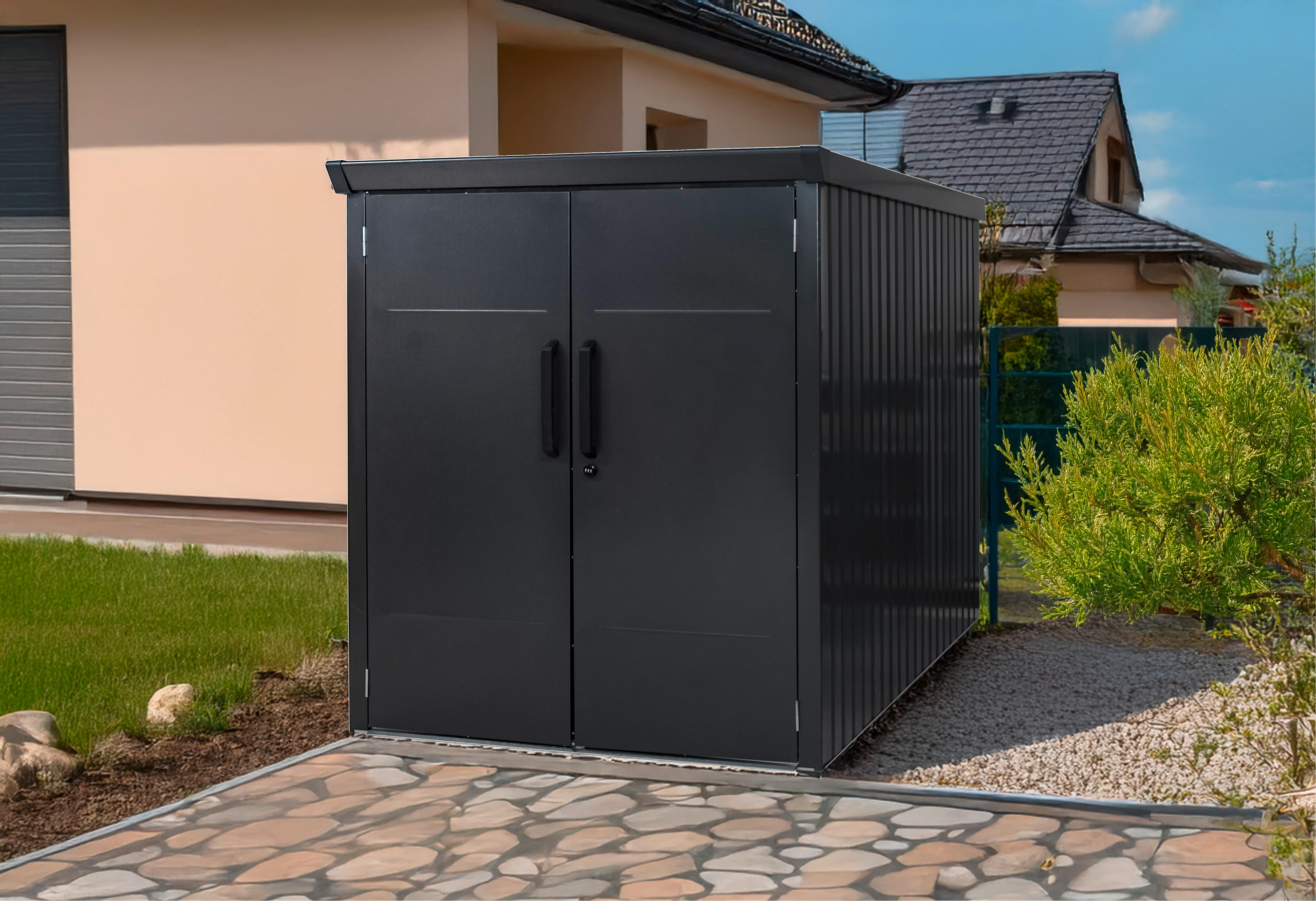 Westmann Fahrradgarage Velos schwarz B/H/L: ca. 133x151x222 cm Velos - schwarz (222,00/133,00/151,00cm) - Westmann