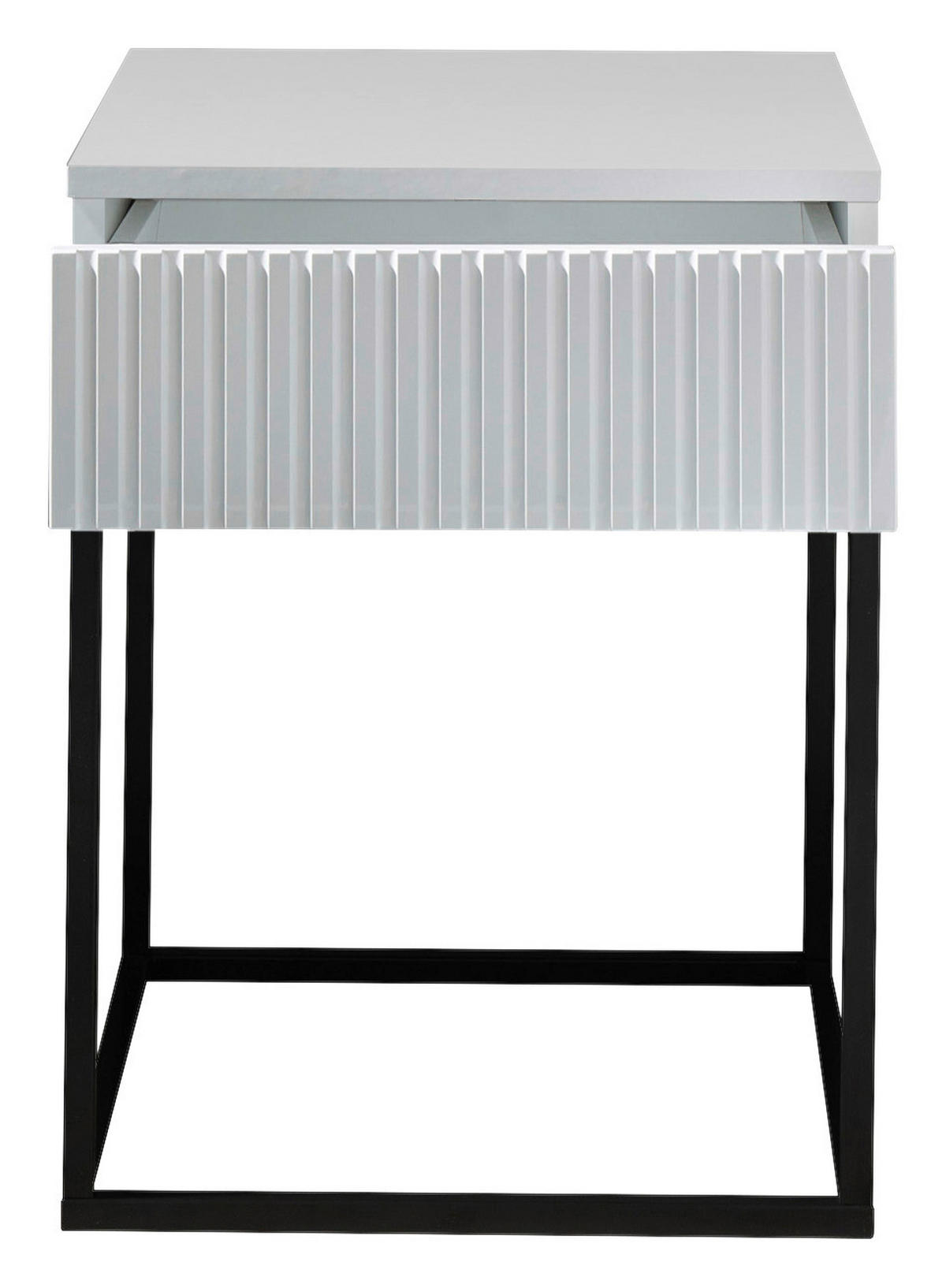 Nachtkonsole Marle weiß B/H/T: ca. 40x52x39 cm Marle - weiß/schwarz (40,00/52,00/39,00cm)