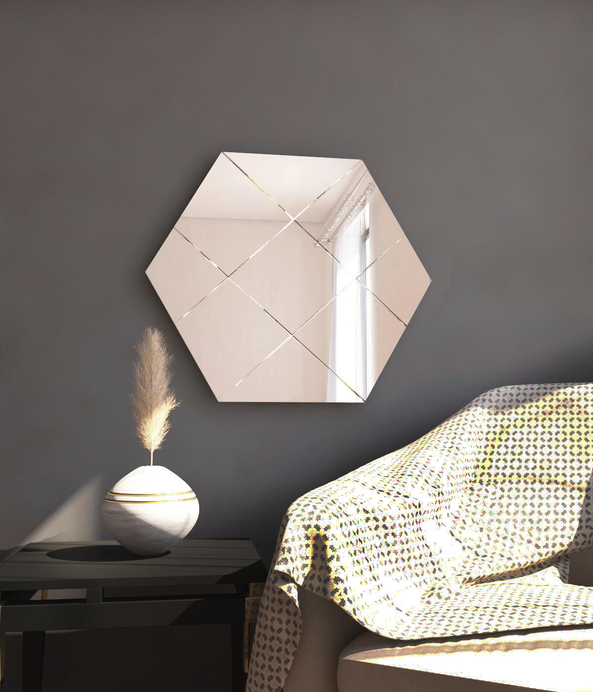 Wandspiegel Assa transparent Glas B/H/T: ca. 70x60x2,2 cm Assa - transparent (70,00/60,00/2,20cm) - moebel17