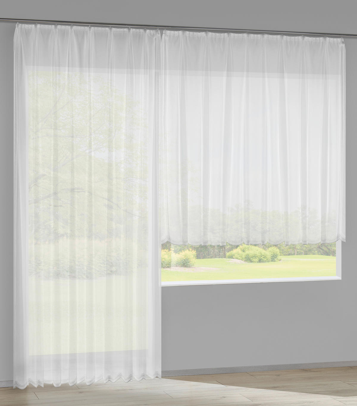 Fertigstore Mara weiß B/L: ca. 300x245 cm Mara - weiß (300,00/245,00cm) - POCOline
