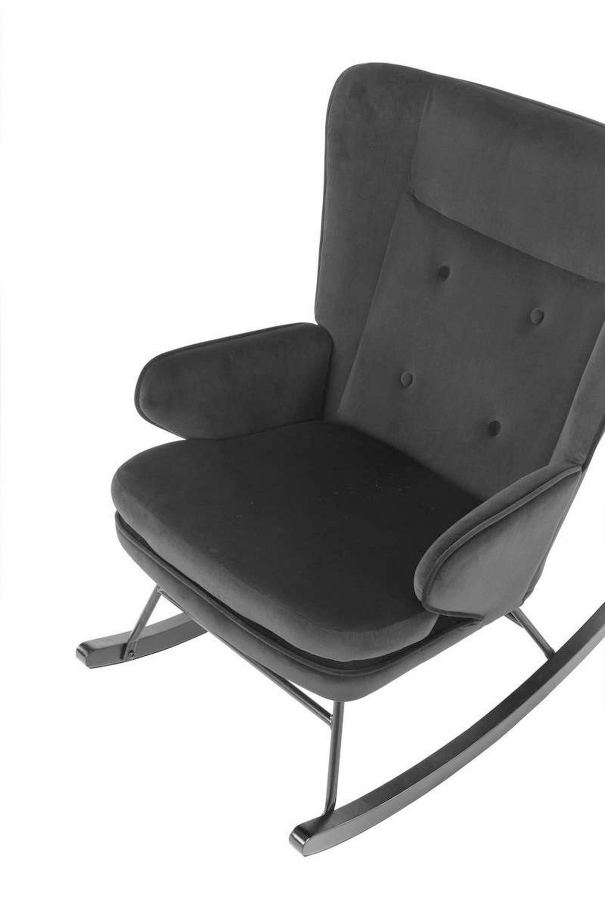 Schaukelstuhl Melorie 100 schwarz B/H/T: ca. 86x95x65 cm Melorie 100 - schwarz (86,00/95,00/65,00cm) - 360 Living