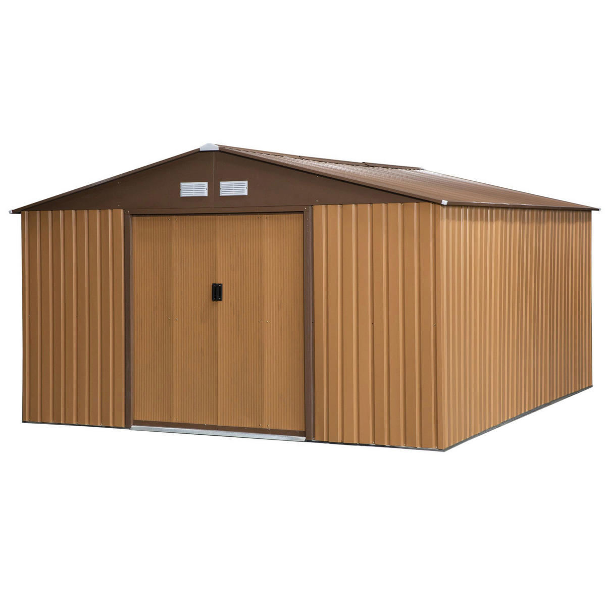 Outsunny Gartenhaus braun B/H/L: ca. 386x200x340 cm Gartenhaus - braun (340,00/386,00/200,00cm) - Outsunny