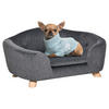PawHut Hundebett grau Kiefer B/H/L: ca. 47x30x70 cm Hundebett - grau (70,00/47,00/30,00cm) - PawHut
