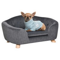 PawHut Hundebett grau Kiefer B/H/L: ca. 47x30x70 cm Hundebett - grau (70,00/47,00/30,00cm) - PawHut