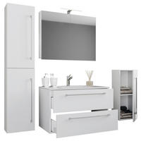 Waschplatz 5tlg-Badinos weiß B/H/T: ca. 80x50x46 cm 5tlg-Badinos - weiß (80,00/50,00/46,00cm) - VCM Möbel