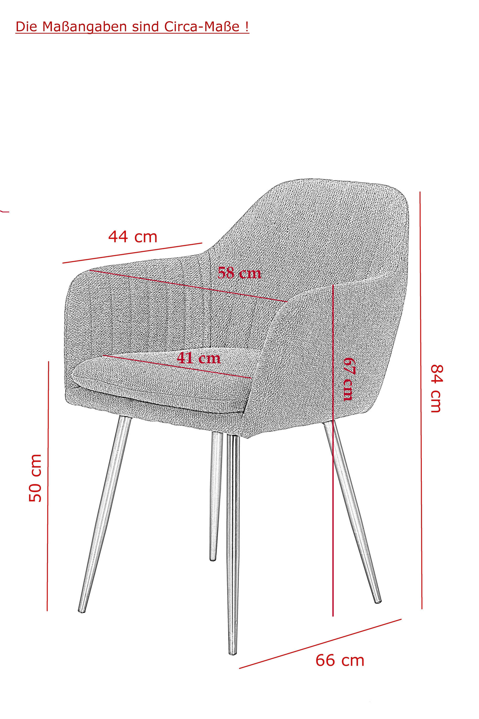 Thumbnail - Hela Sessel MILA I S grau Velourstoff B/H/T: ca. 59x84x66 cm