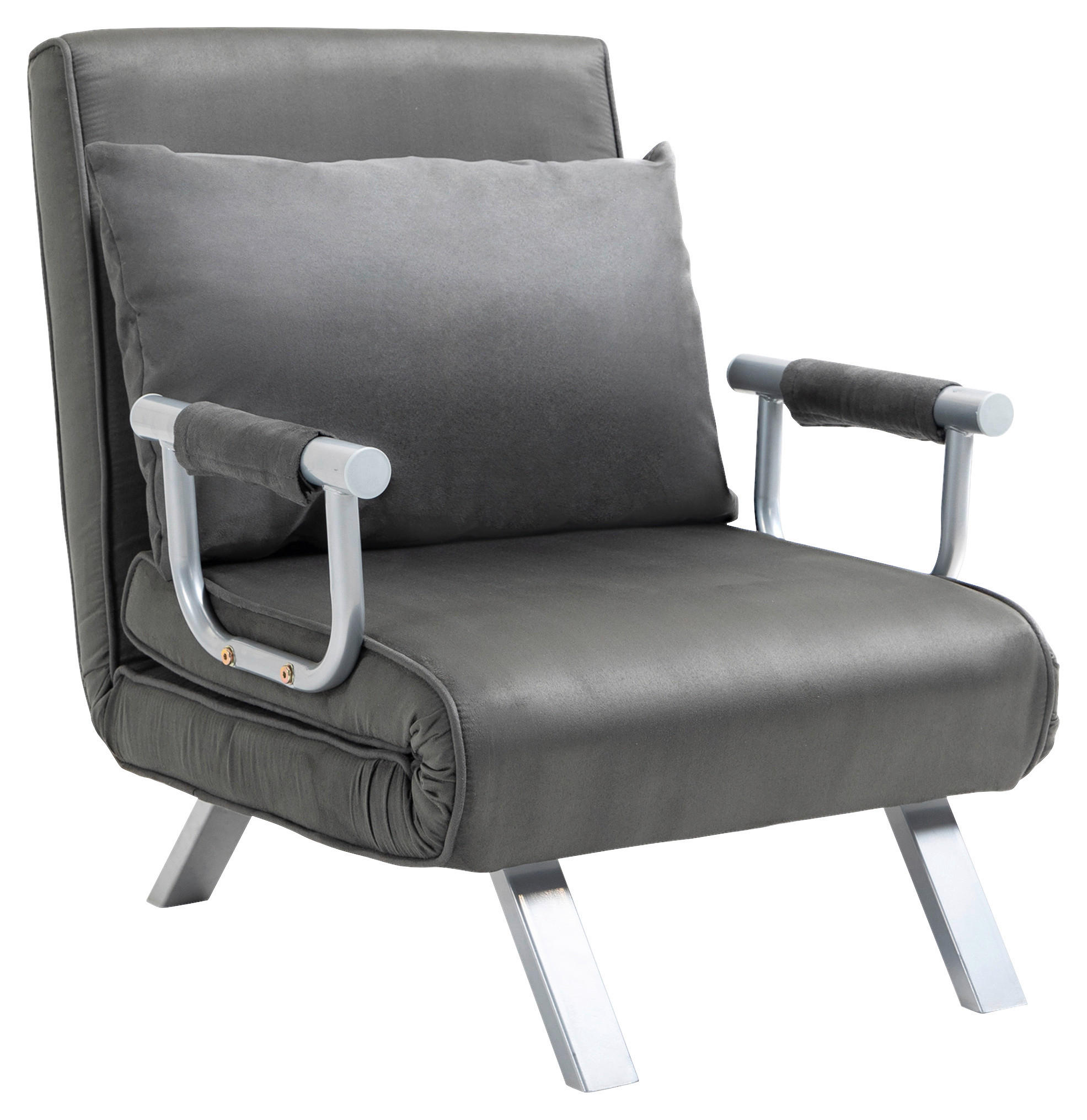 Schlafsofa 833-040 hellgrau Kunstleder B/H/T: ca. 65x80x69 cm 833-040 - hellgrau (65,00/80,00/69,00cm) - HOMCOM