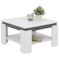 Couchtisch Tim III weiß anthrazit B/H/T: ca. 68x41x68 cm Tim III - weiß/anthrazit (68,00/41,00/68,00cm) - Hela