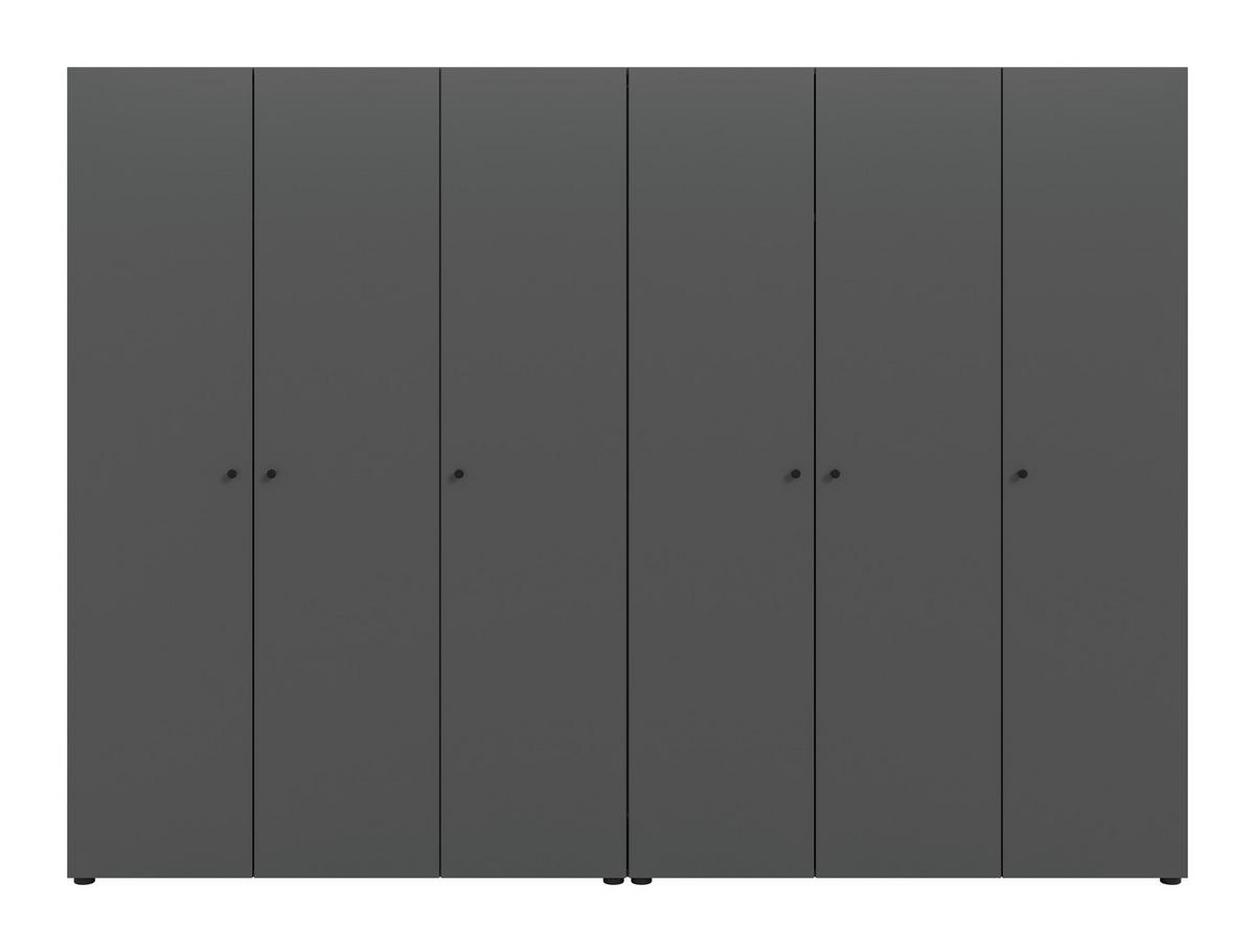 Kleiderschrank DARWIN anthrazit B/H/T: ca. 240x176x51 cm DARWIN - anthrazit (240,00/176,00/51,00cm) - xonox.home