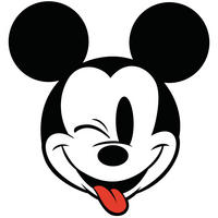 Komar Wandtattoo Mickey Head Optimism  Mickey Head Optimism B/L: ca. 125x125 cm Mickey Head Optimism - (125,00/125,00cm) - Komar