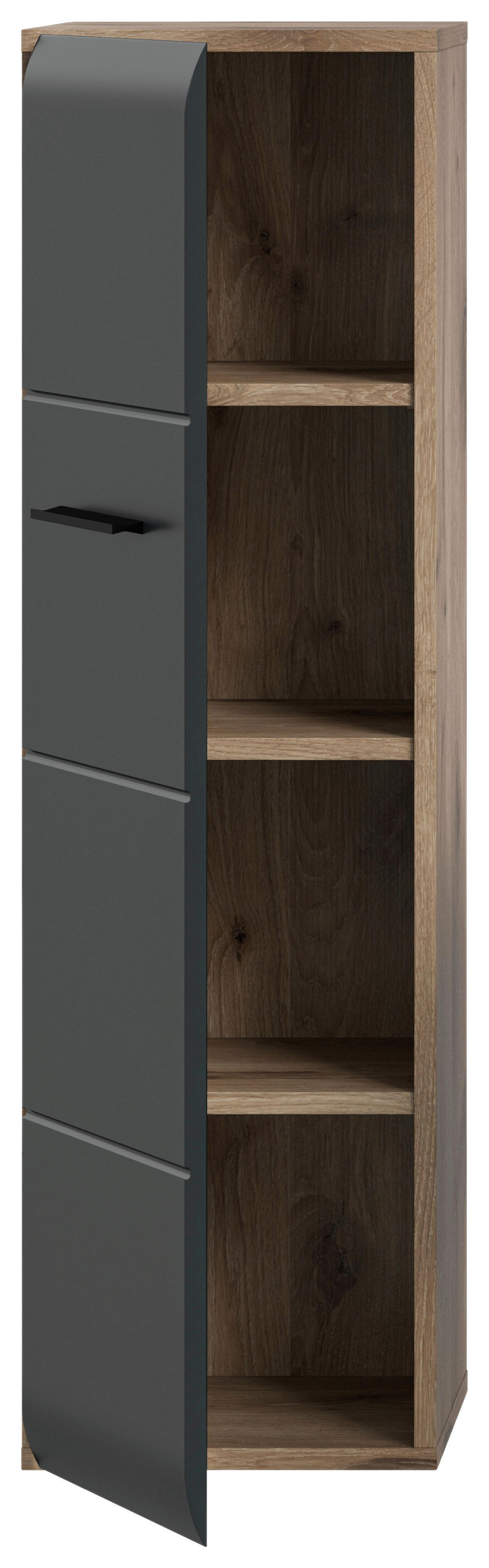 Stauraumelement Ice Nox Oak Nachbildung schwarz matt B/H/T: ca. 30x106x30 cm Ice - schwarz (30,00/106,00/30,00cm) - xonox.home