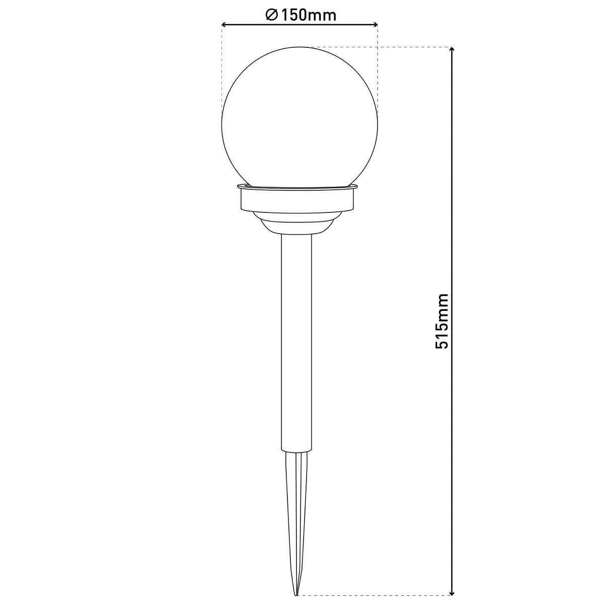 LED-Kugelerdspieß LED Kugelerdspieß "BALL" 15 cm - Näve Leuchten