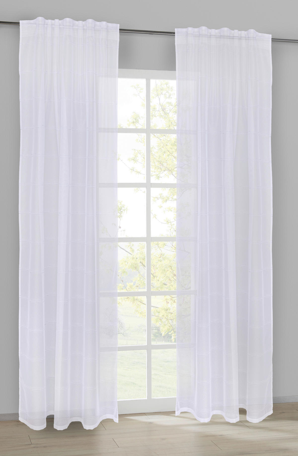 Kombivorhang Gabi weiß B/L: ca. 140x245 cm Gabi - weiß (140,00/245,00cm) - POCOline