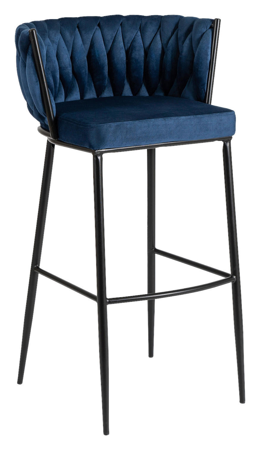 Barhocker FLORES petrol Velourstoff B/H/T: ca. 60x104,5x56 cm FLORES - petrol (60,00/104,50/56,00cm) - WIPMEB