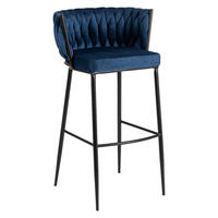 Barhocker FLORES petrol Velourstoff B/H/T: ca. 60x104,5x56 cm FLORES - petrol (60,00/104,50/56,00cm) - WIPMEB