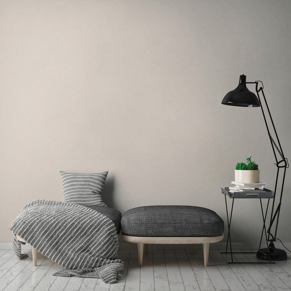 A.S.Creation Vliestapete Attractive 2 Uni creme B/L: ca. 53x1005 cm Attractive 2 - creme (53,00/1005,00cm) - A.S.Creation