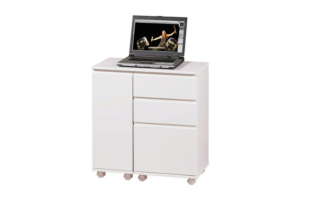 Schreibtisch Laptop Office weiß B/H/T: ca. 66x72x37 cm Laptop Office - weiß (66,00/72,00/37,00cm) - Inter Link