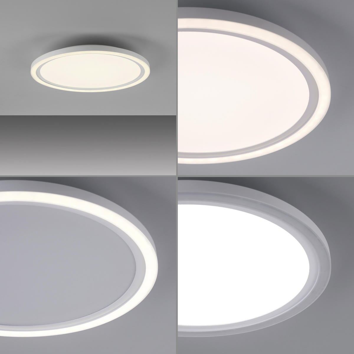 Just Light LED-Deckenleuchte BEDGING 14883-16 weiß Eisen Kunststoff H/D: ca. 6,5x40 cm 2 Brennstellen BEDGING - weiß (40,00/6,50cm) - Just Light