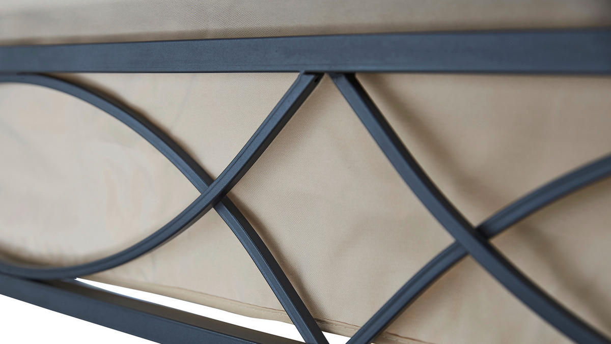 Grasekamp Pavillon Rom beige Stahl B/H/L: ca. 300x270x300 cm Rom - beige (300,00/300,00/270,00cm) - Grasekamp
