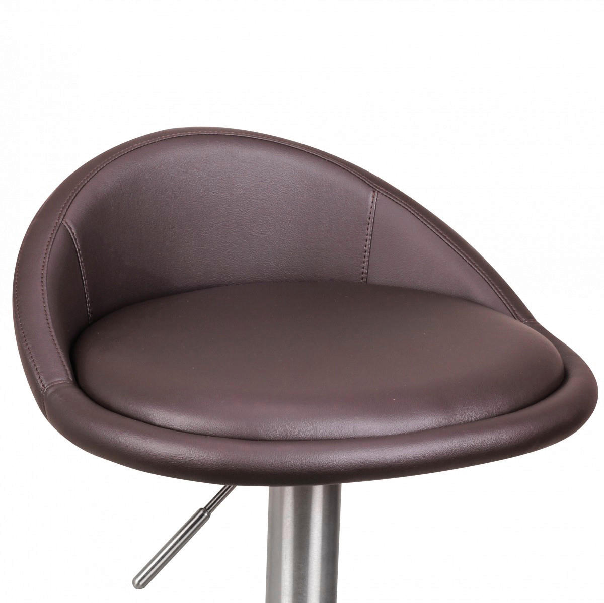 Barhocker braun Edelstahl Kunstleder Edelstahl Edelstahl Barhocker - braun/Edelstahl - Wohnling