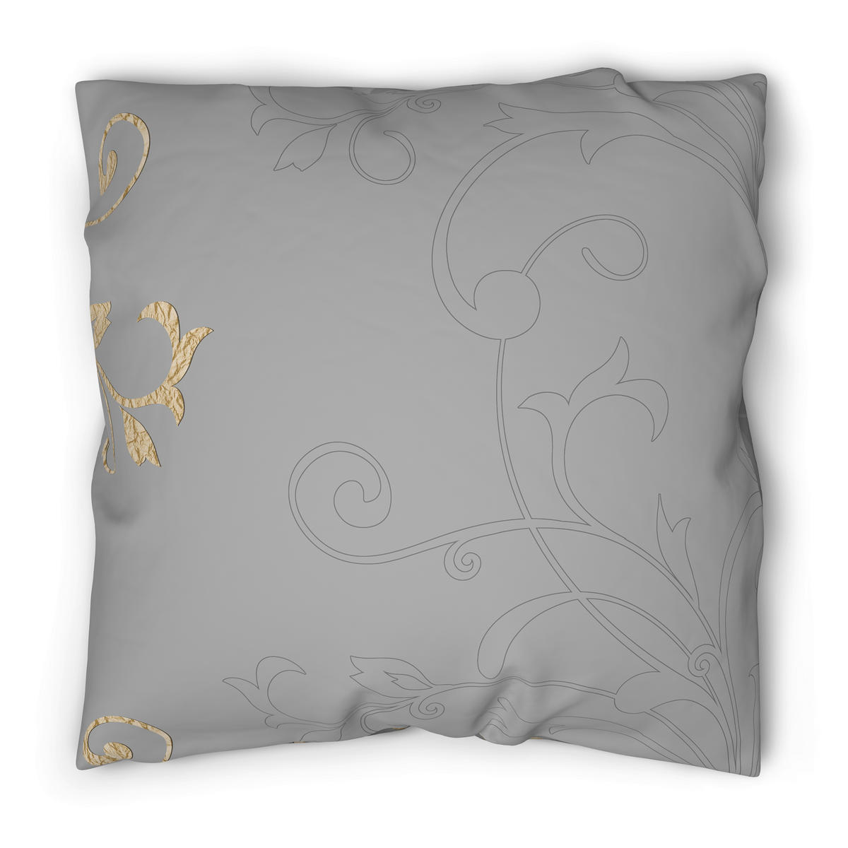 Baumwoll Bettwäsche Renforce Bettwäsche_Renforce Ritana 135x200 - gold/grau (135,00/200,00cm) - beau rêve