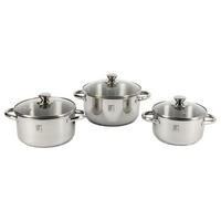 BERGNER Topfset Alea silber Edelstahl 6 tlg. Alea - silber - BERGNER