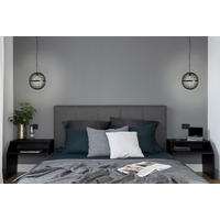 GLOBO Pendelleuchte schwarz Metall H/D: ca. 120x40 cm E27 1 Brennstellen HERMI II - schwarz (40,00/120,00cm) - GLOBO