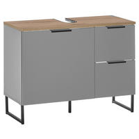 Waschbeckenunterschrank Denver grau matt Eiche Evoke Coast Nachbildung B/H/T: ca. 80x60x35 cm Denver - Eiche/grau (80,00/60,00/35,00cm)