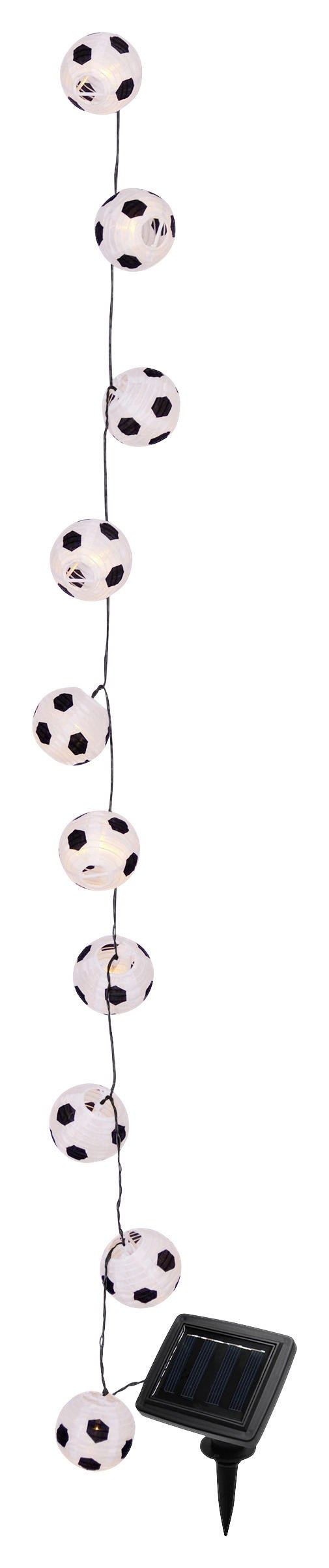 LED-Lichterkette FUßBALL mit LED 5218126 weiß Metall Kunststoff Textil L: ca. 200 cm LED Lichterkette FUßBALL mit LED - weiß (200,00cm) - Näve Leuchten