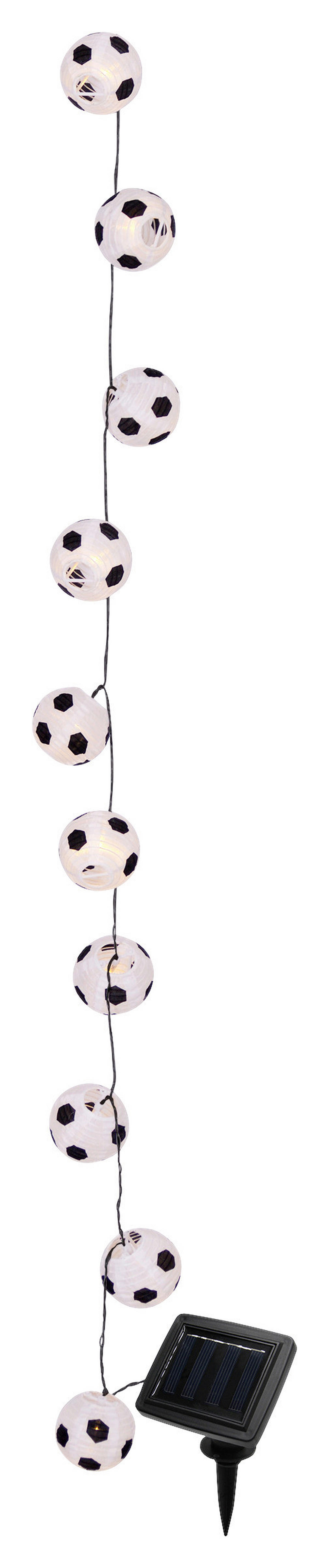 LED-Lichterkette FUßBALL mit LED 5218126 weiß Metall Kunststoff Textil L: ca. 200 cm LED Lichterkette FUßBALL mit LED - weiß (200,00cm) - Näve Leuchten
