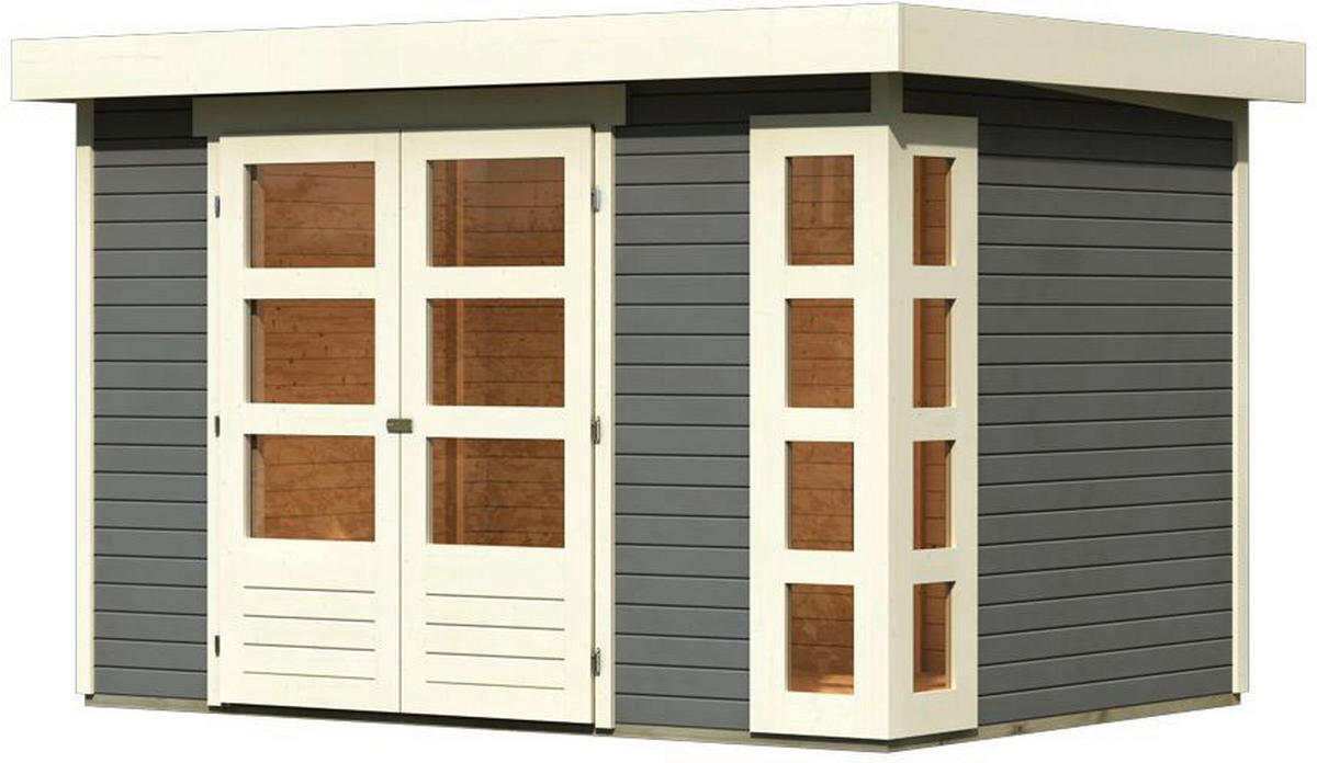 Karibu Gartenhaus Felipo 2 Terragrau B/H/T: ca. 302x217x211 cm Felipo 2 - Terragrau (302,00/217,00/211,00cm) - Karibu