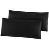 Kissenhülle Renforce Kissenbezug-Renforce_2erPack 40x80 - schwarz (40,00/80,00cm)