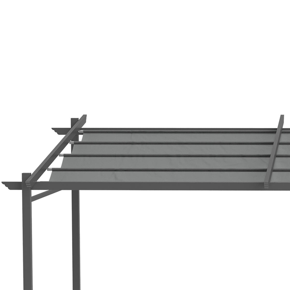 Outsunny Pergola dunkelgrau Aluminium B/H/L: ca. 295x230x397 cm Pergola - dunkelgrau (397,00/295,00/230,00cm) - Outsunny
