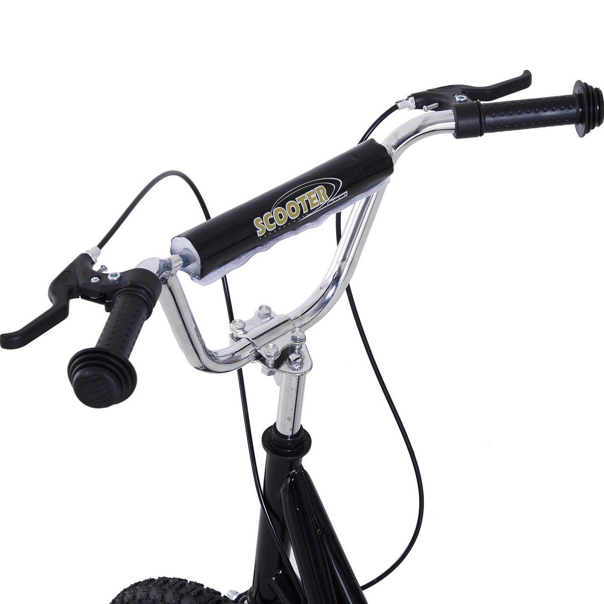 HOMCOM Kinderroller schwarz Kinderroller - schwarz (125,00/58,00/100,00cm) - HOMCOM