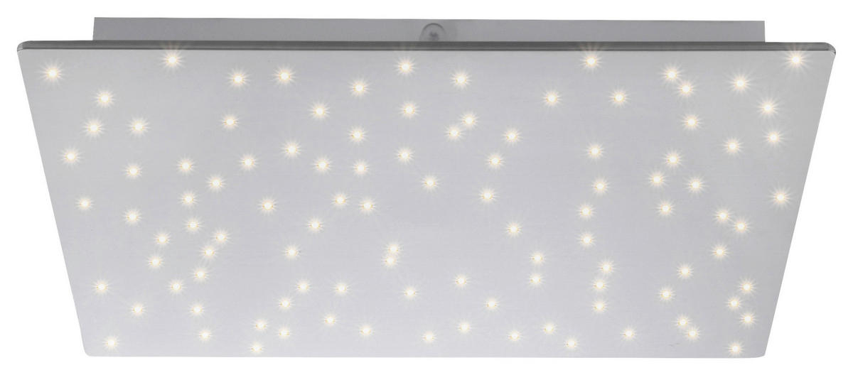 Just Light Deckenleuchte PN14671-55 Sparkle stahlfarbig Aluminium Stahl Kunststoff B/H/L: ca. 45x4x45 cm Sparkle - stahlfarbig (45,00/45,00/4,00cm) - Just Light