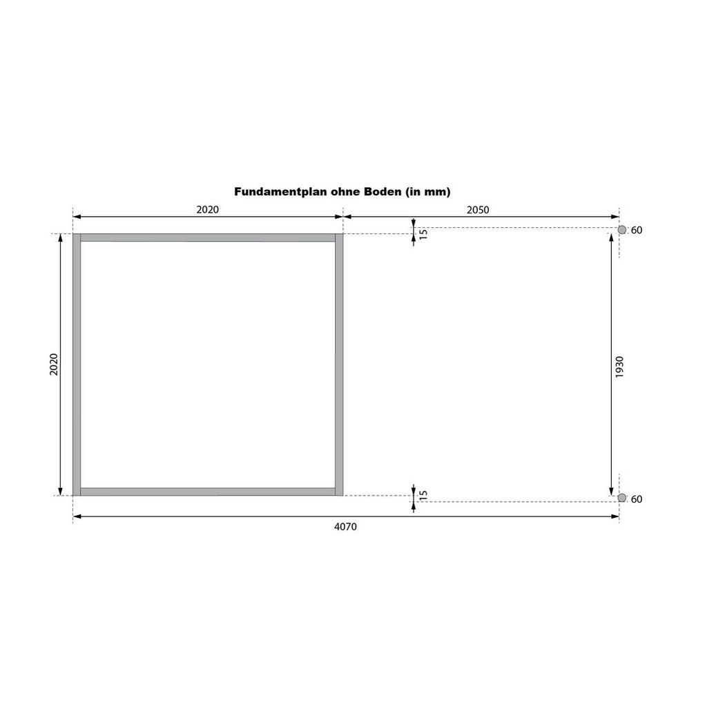 Thumbnail - Karibu Gartenhaus Indra 2 anthrazit B/H/T: ca. 206x213x206 cm