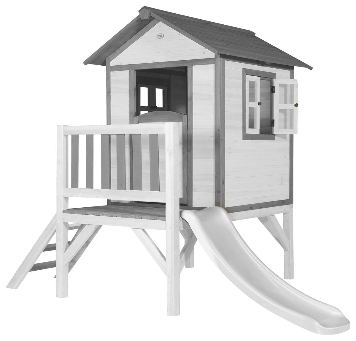 AXI Spielhaus Lodge XL grau B/H/L: ca. 240x189x167 cm Lodge XL - weiß/grau (167,00/240,00/189,00cm) - AXI