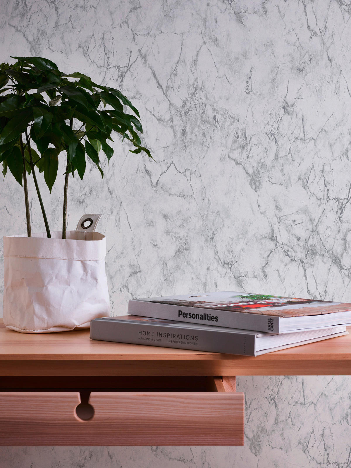 Vliestapete Marmor weiß grau B/L: ca. 53x1005 cm Vliestapete_36157-2_Neue_Bude - weiß/grau (53,00/1005,00cm)