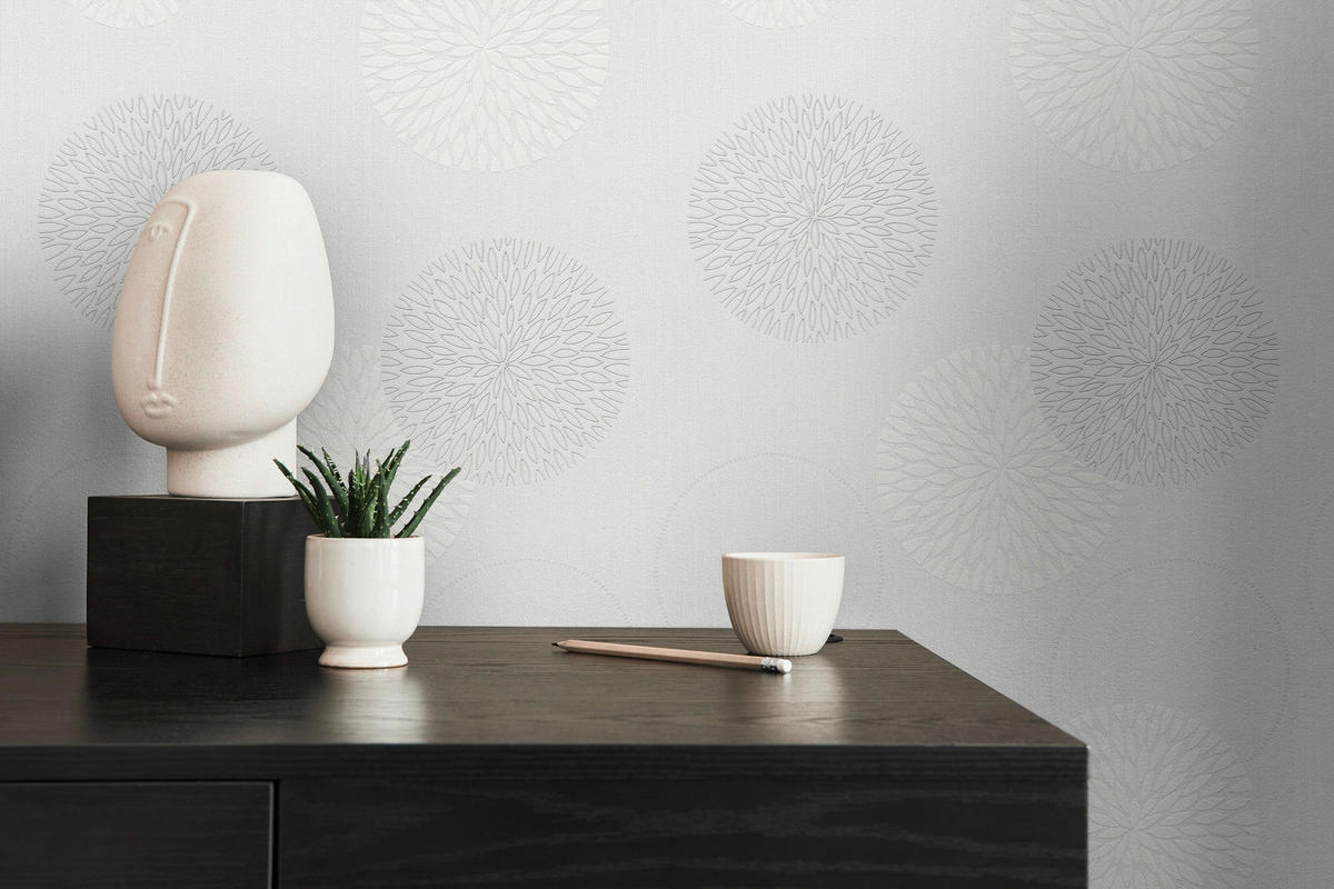 A.S.Creation Vliestapete Black & White Punkte creme B/L: ca. 53x1005 cm Black & White - creme (53,00/1005,00cm) - A.S.Creation