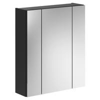 Spiegelschrank LINUS schwarz Spiegel Spanplatte B/H/T: ca. 60x70x18 cm LINUS - schwarz (60,00/70,00/18,00cm) - xonox.home
