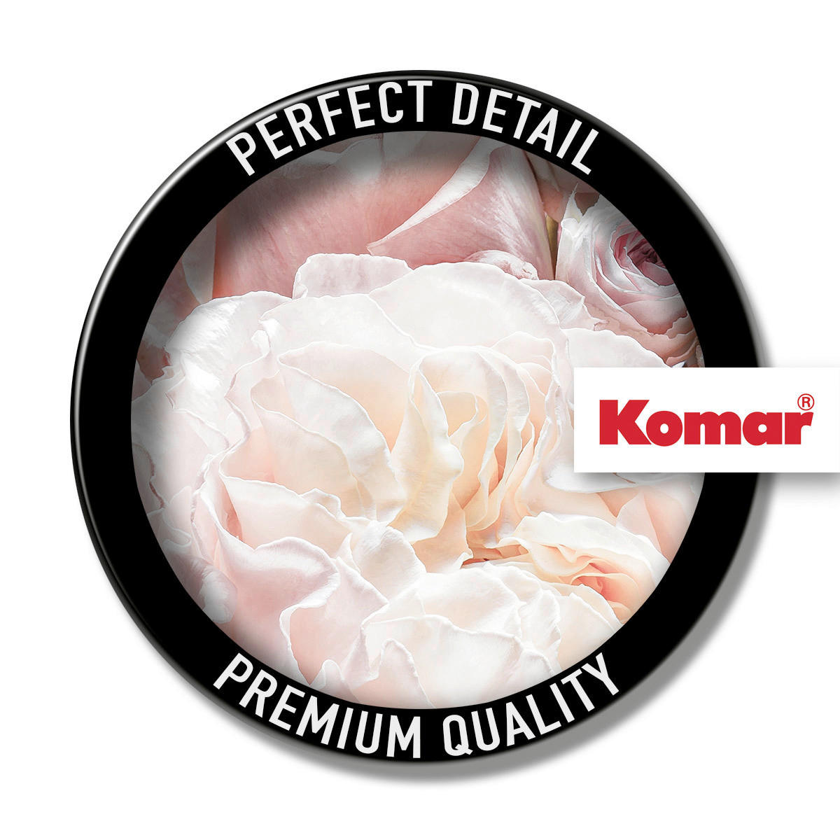 Komar Fototapete Pink and Cream Roses D: ca. 125 cm Pink and Cream Roses - (125,00cm) - Komar