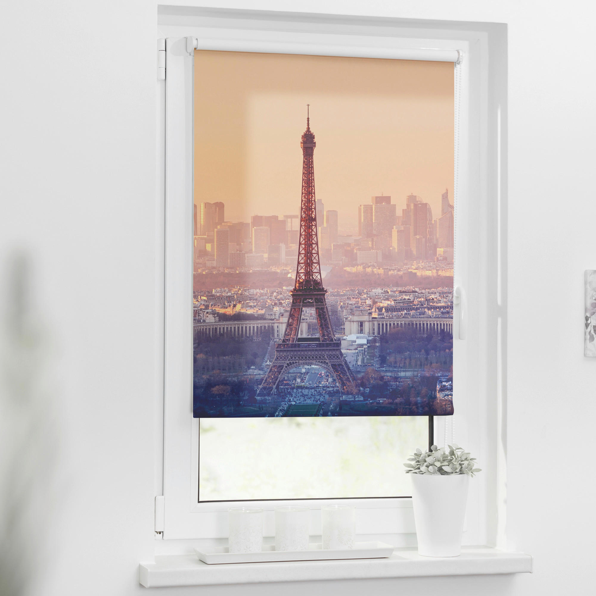 LICHTBLICK Rollo Eifelturm orange B/L: ca. 80x150 cm Eifelturm - orange (80,00/150,00cm) - LICHTBLICK