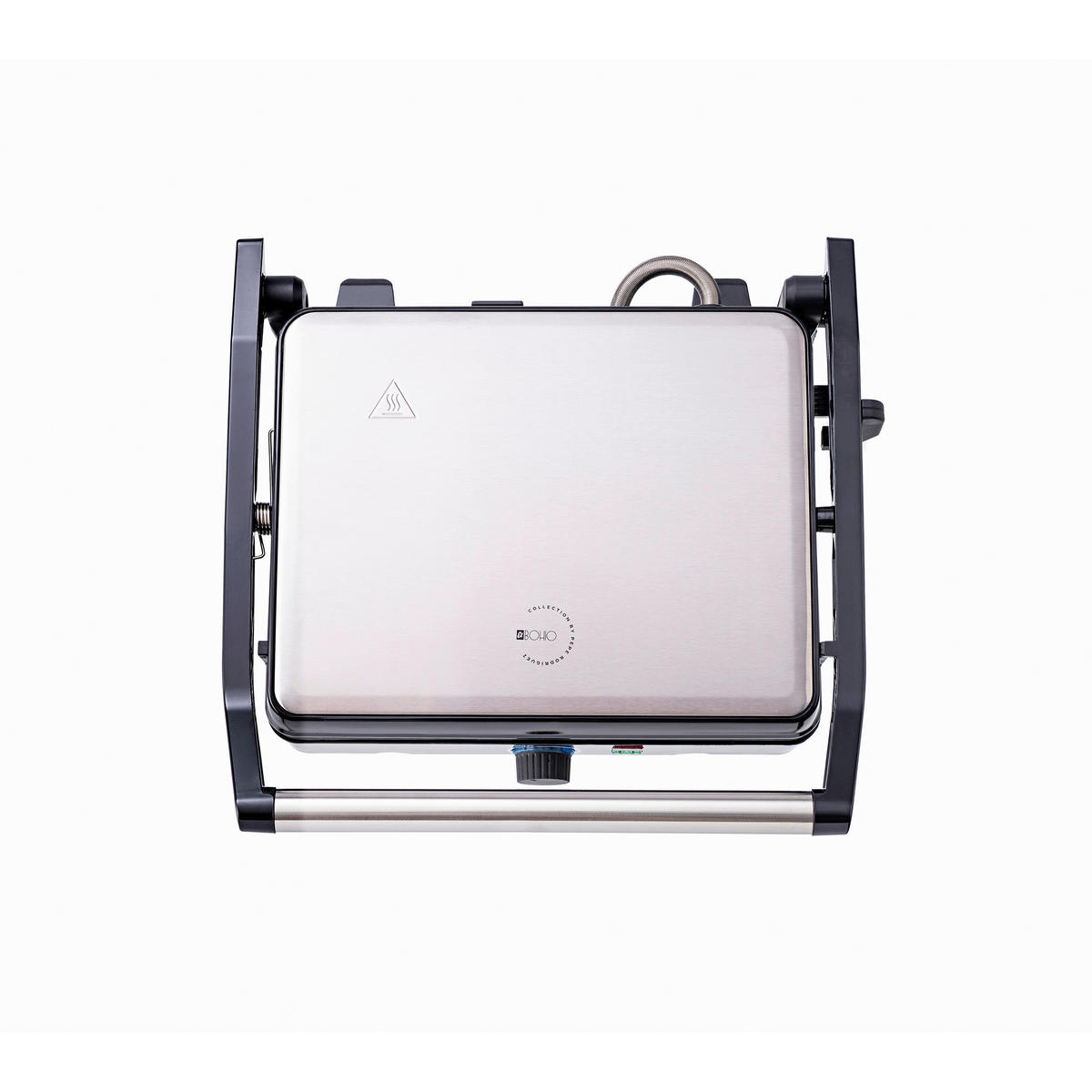 BERGNER Kontaktgrill silber B/H/L: ca. 15x37x38 cm EL BOHIO - schwarz/silber (38,00/15,00/37,00cm) - BERGNER