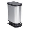 Rotho Treteimer PASO silber B/H/L: ca. 29x67x44 cm PASO - silber (44,00/29,00/67,00cm) - Rotho
