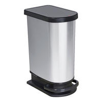 Rotho Treteimer PASO silber B/H/L: ca. 29x67x44 cm PASO - silber (44,00/29,00/67,00cm) - Rotho