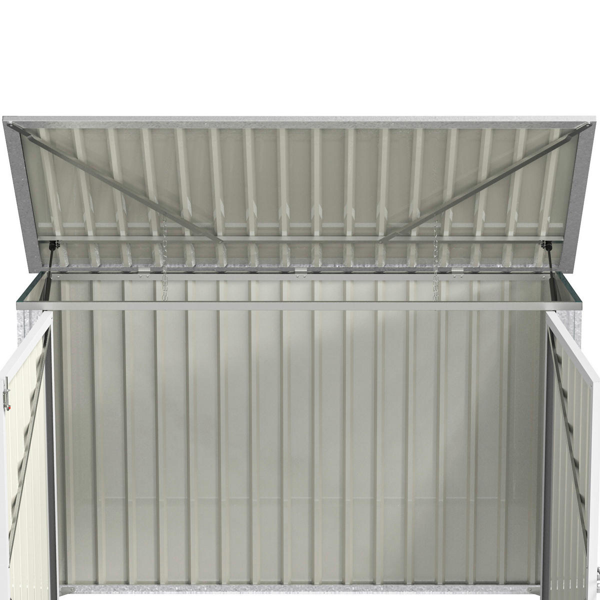 Outsunny Mülltonnenbox grün B/H/L: ca. 105x129x178 cm Mülltonnenbox 845-436V01 - grün (178,00/105,00/129,00cm) - Outsunny