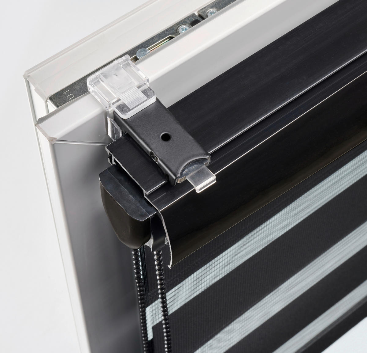 Doppelrollo mit Blende Black schwarz B/L: ca. 80x160 cm Black - schwarz (80,00/160,00cm) - Boviva