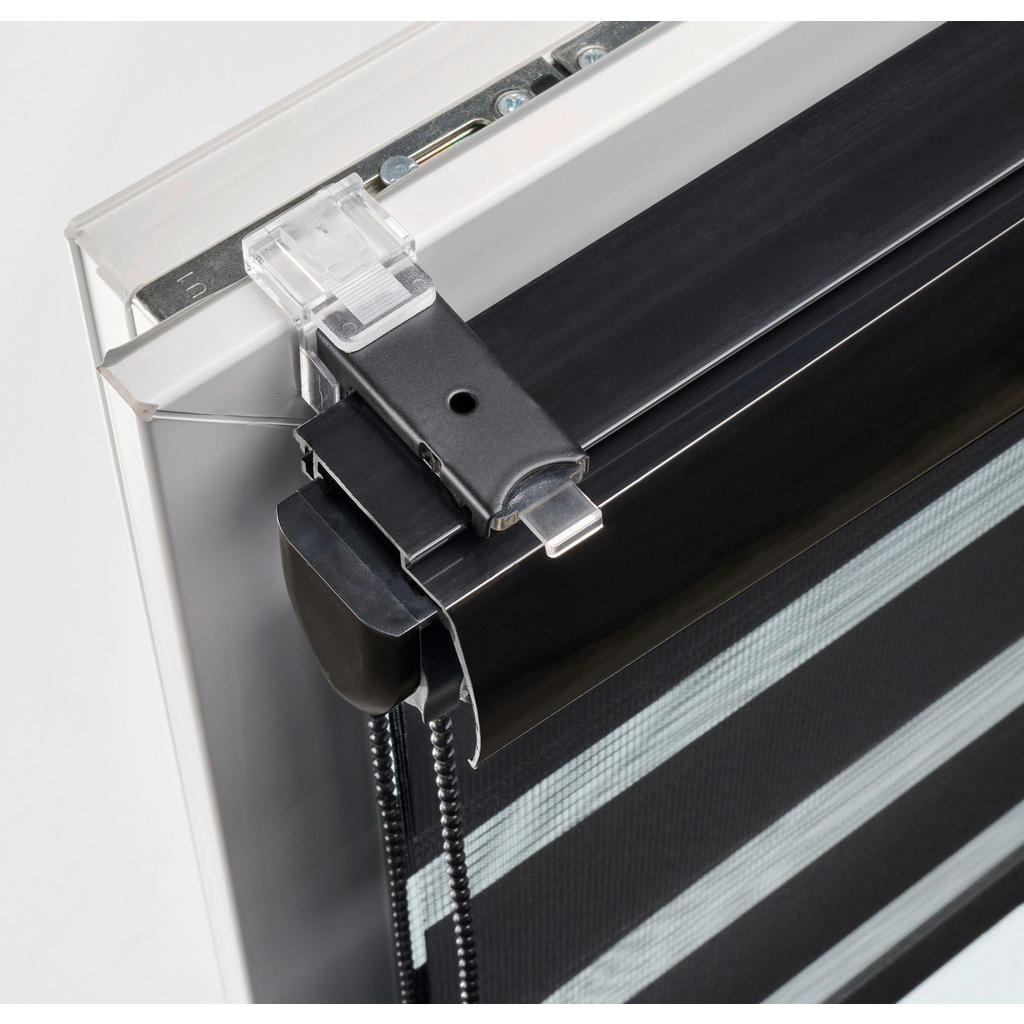 Thumbnail - Boviva Doppelrollo mit Blende Black schwarz B/L: ca. 100x160 cm